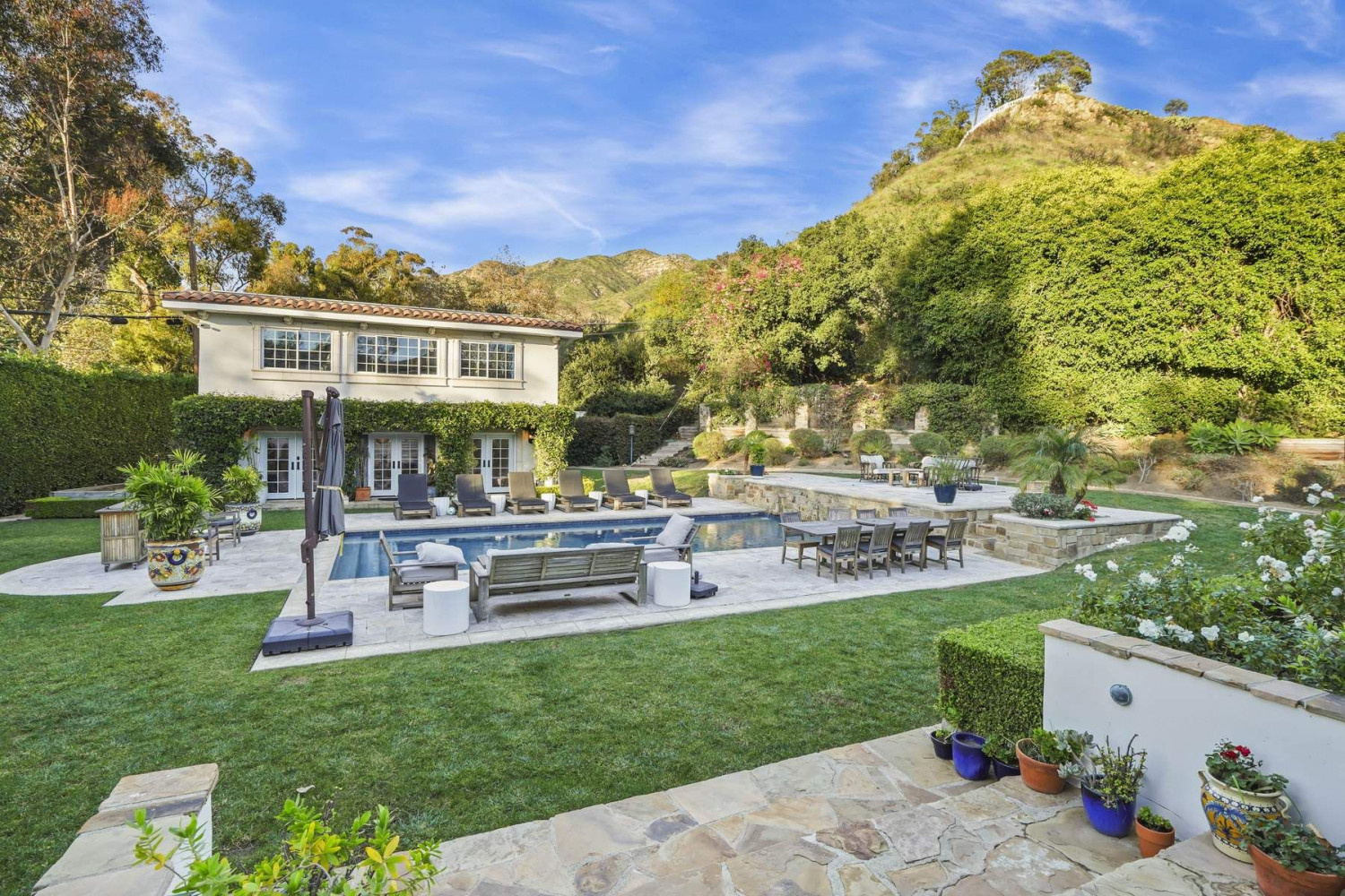 Spacious guest house at a private Malibu estate, ideal for intimate gatherings.