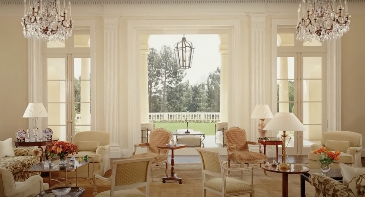 Elegant living room designed for luxury private events and entertaining.