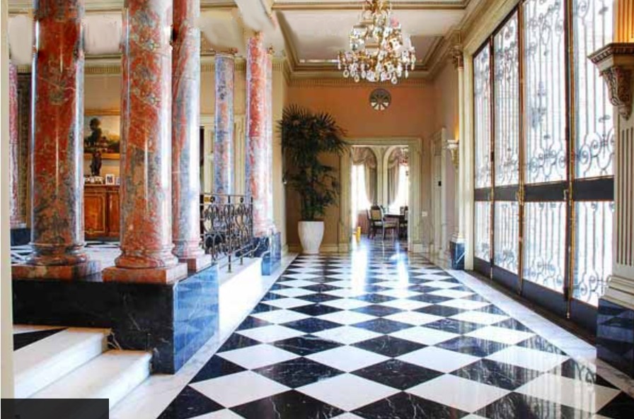 Grand Marble Entrance Gallery at Luxury Beverly Hills Estate | D645-BH